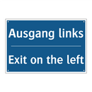 Ausgang links - Exit on the left