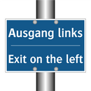 Ausgang links - Exit on the left