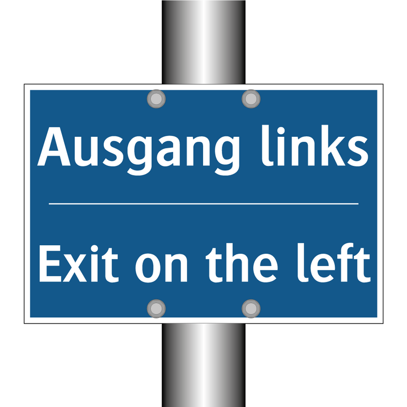 Ausgang links - Exit on the left