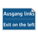Ausgang links - Exit on the left