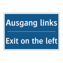 Ausgang links - Exit on the left