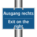 Ausgang rechts - Exit on the right