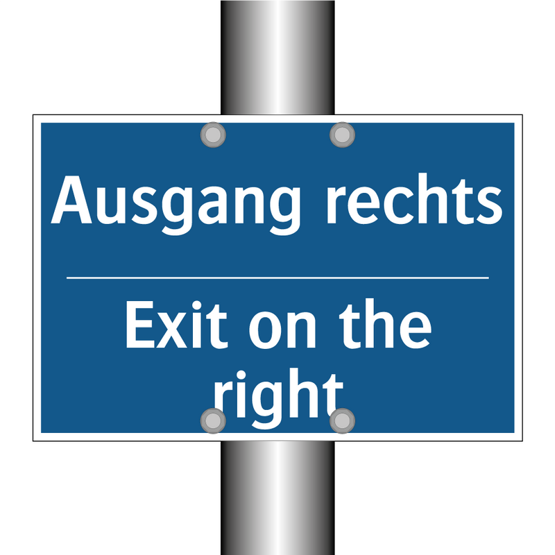 Ausgang rechts - Exit on the right