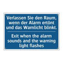 Verlassen Sie den Raum, wenn der /.../ - Exit when the alarm sounds and /.../