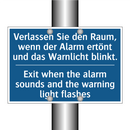 Verlassen Sie den Raum, wenn der /.../ - Exit when the alarm sounds and /.../