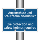 Augenschutz und Schutzhelm erforderlich/.../ - Eye protection and safety helmet /.../