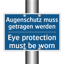 Augenschutz muss getragen werden/.../ - Eye protection must be worn