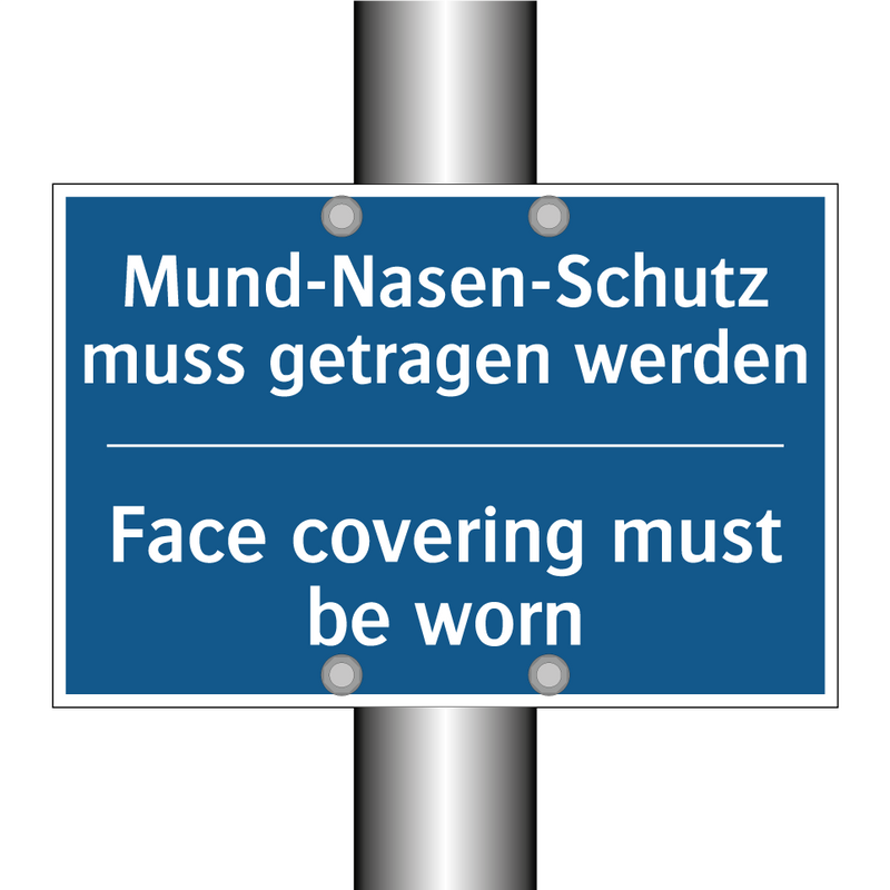 Mund-Nasen-Schutz muss getragen /.../ - Face covering must be worn