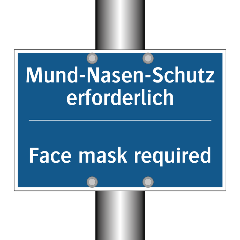 Mund-Nasen-Schutz erforderlich - Face mask required