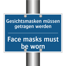 Gesichtsmasken müssen getragen /.../ - Face masks must be worn