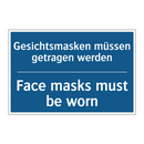 Gesichtsmasken müssen getragen /.../ - Face masks must be worn