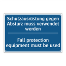 Schutzausrüstung gegen Absturz /.../ - Fall protection equipment must /.../