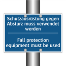 Schutzausrüstung gegen Absturz /.../ - Fall protection equipment must /.../