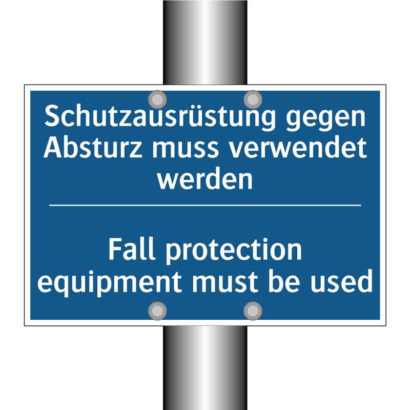Schutzausrüstung gegen Absturz /.../ - Fall protection equipment must /.../