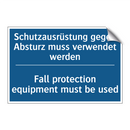 Schutzausrüstung gegen Absturz /.../ - Fall protection equipment must /.../