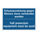 Schutzausrüstung gegen Absturz /.../ - Fall protection equipment must /.../