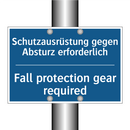 Schutzausrüstung gegen Absturz /.../ - Fall protection gear required