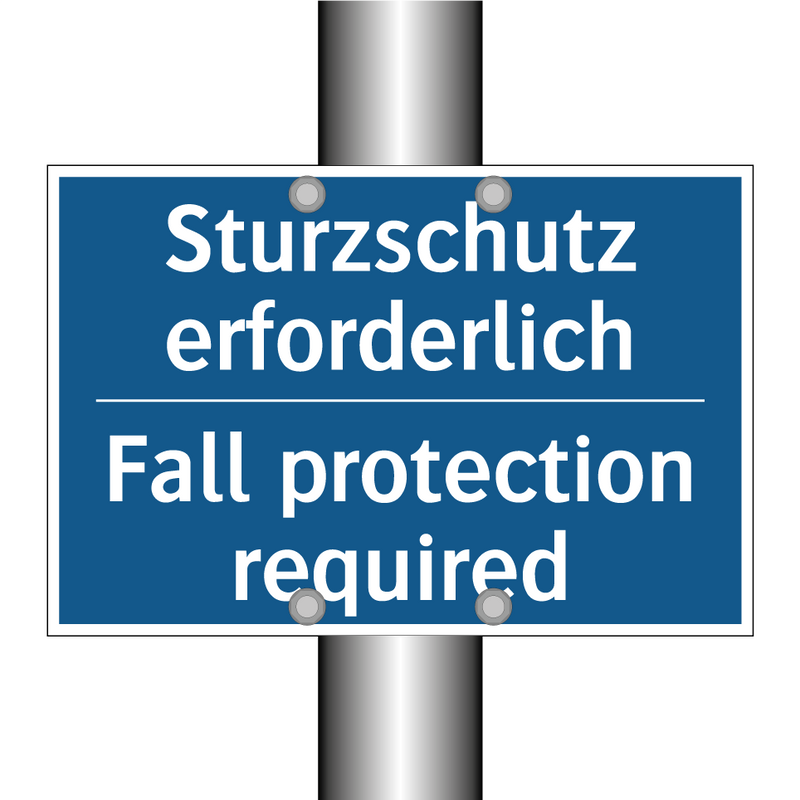Sturzschutz erforderlich - Fall protection required