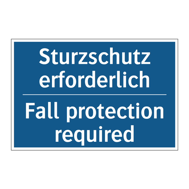 Sturzschutz erforderlich - Fall protection required