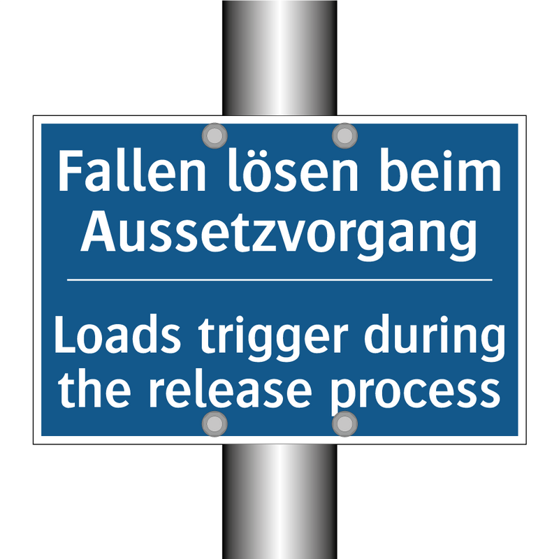 Fallen lösen beim Aussetzvorgang/.../ - Loads trigger during the release /.../