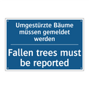 Umgestürzte Bäume müssen gemeldet /.../ - Fallen trees must be reported