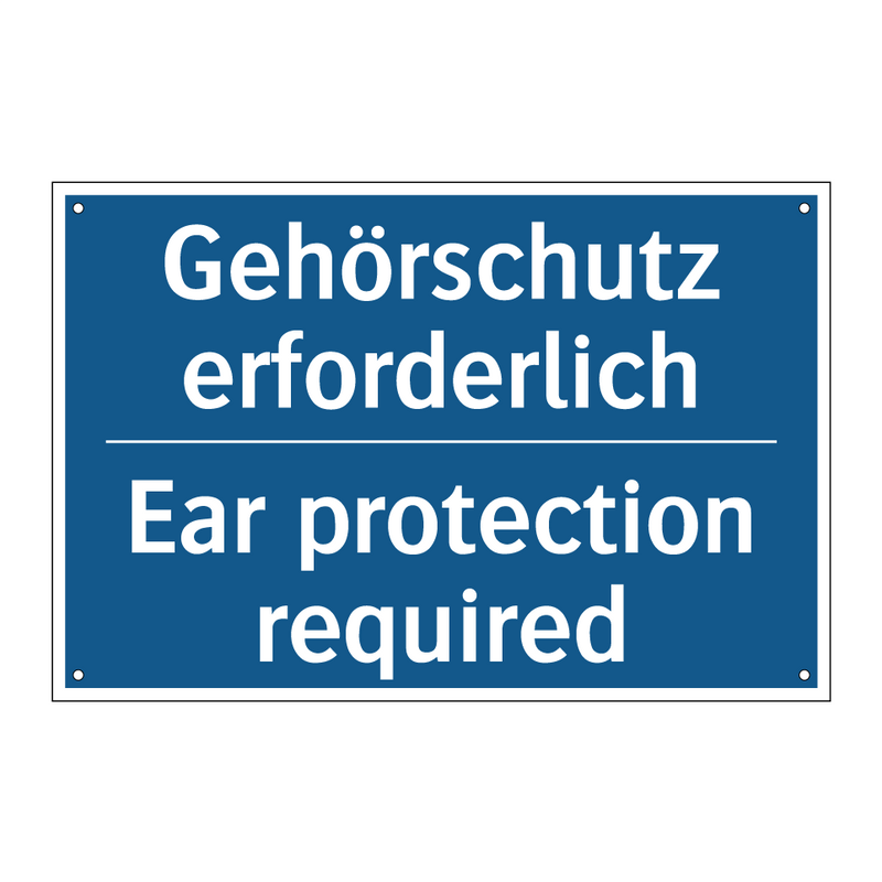 Gehörschutz erforderlich - Ear protection required