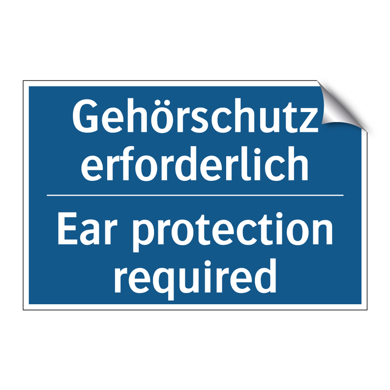 Gehörschutz erforderlich - Ear protection required