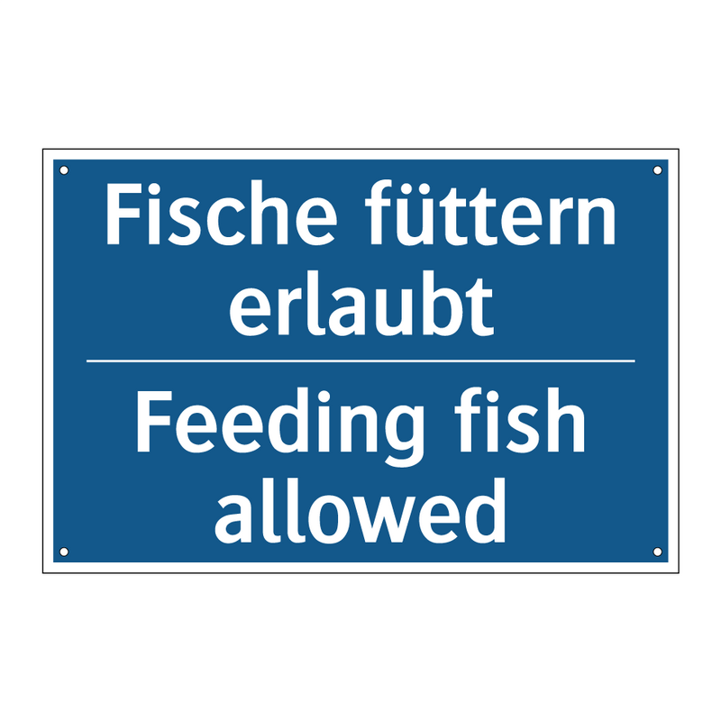 Fische füttern erlaubt - Feeding fish allowed