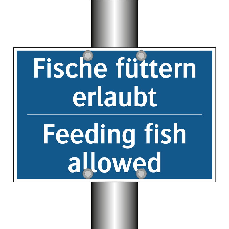 Fische füttern erlaubt - Feeding fish allowed