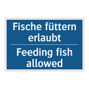 Fische füttern erlaubt - Feeding fish allowed