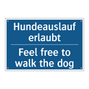 Hundeauslauf erlaubt - Feel free to walk the dog