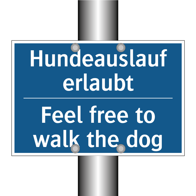 Hundeauslauf erlaubt - Feel free to walk the dog