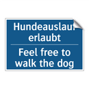 Hundeauslauf erlaubt - Feel free to walk the dog