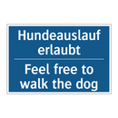 Hundeauslauf erlaubt - Feel free to walk the dog