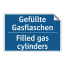 Gefüllte Gasflaschen - Filled gas cylinders