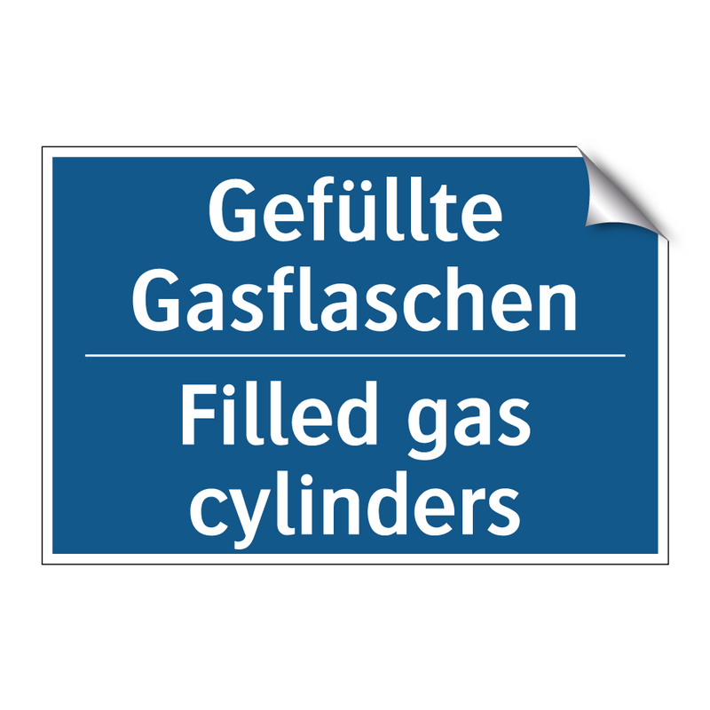 Gefüllte Gasflaschen - Filled gas cylinders