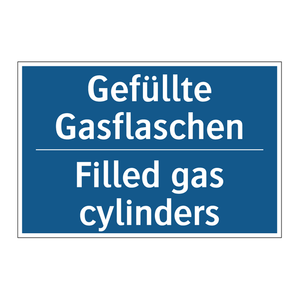 Gefüllte Gasflaschen - Filled gas cylinders