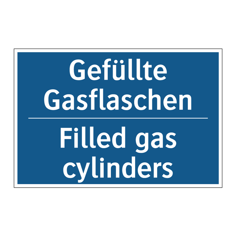 Gefüllte Gasflaschen - Filled gas cylinders