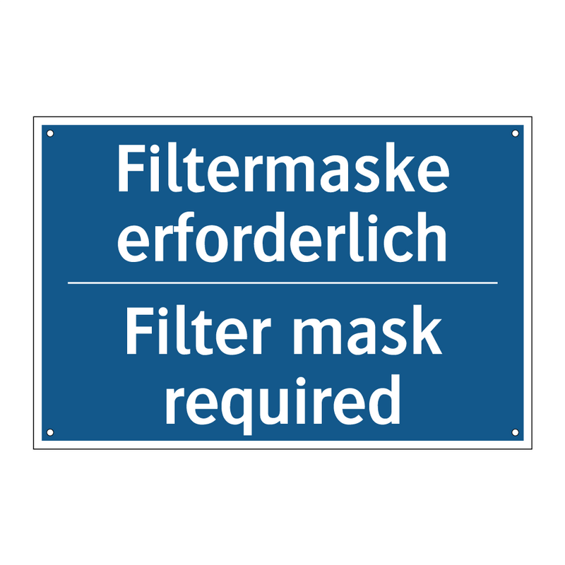 Filtermaske erforderlich - Filter mask required
