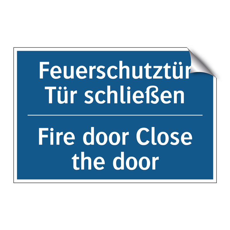 Feuerschutztür Tür schließen - Fire door Close the door