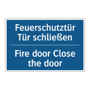 Feuerschutztür Tür schließen - Fire door Close the door