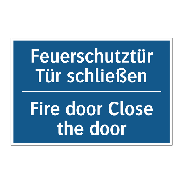 Feuerschutztür Tür schließen - Fire door Close the door