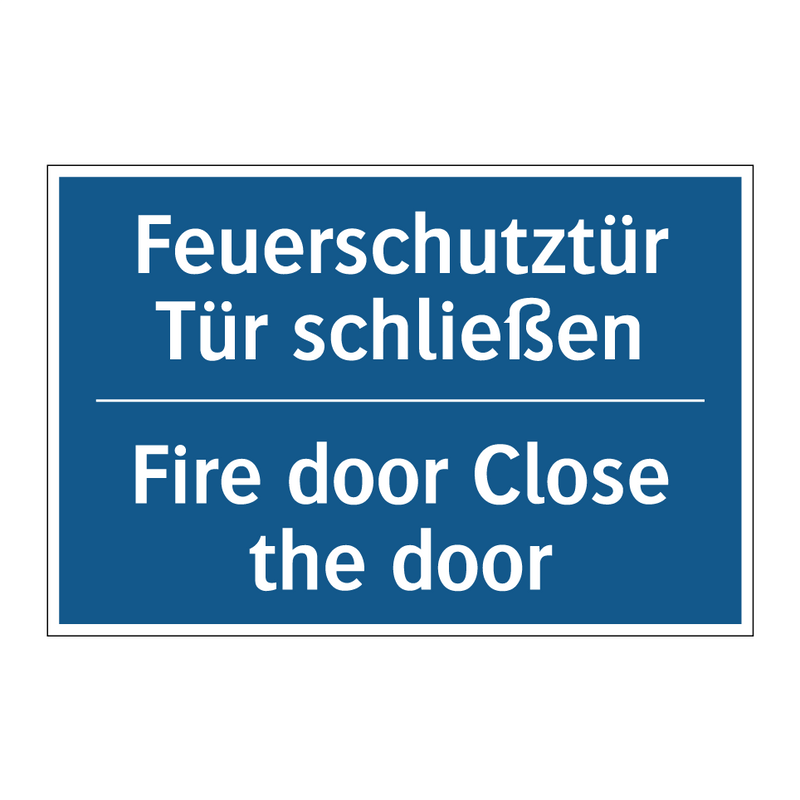 Feuerschutztür Tür schließen - Fire door Close the door