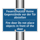 Feuerschutztür Keine Gegenstände /.../ - Fire door Do not place objects /.../