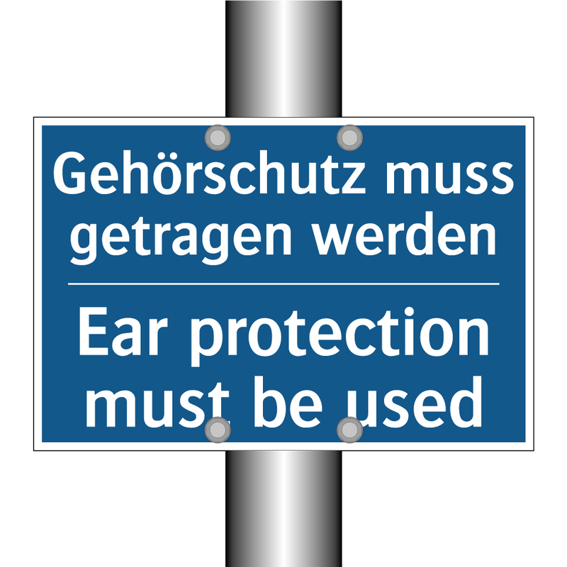 Gehörschutz muss getragen werden/.../ - Ear protection must be used