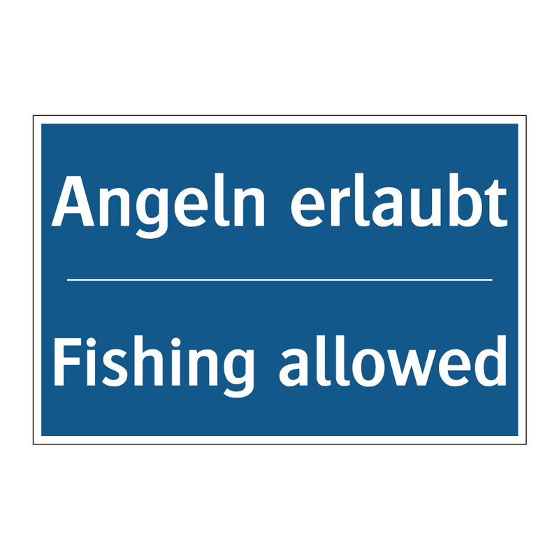 Angeln erlaubt - Fishing allowed