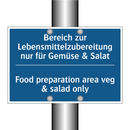 Bereich zur Lebensmittelzubereitung /.../ - Food preparation area veg & salad /.../