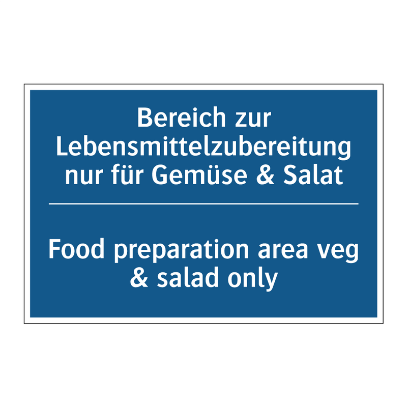 Bereich zur Lebensmittelzubereitung /.../ - Food preparation area veg & salad /.../