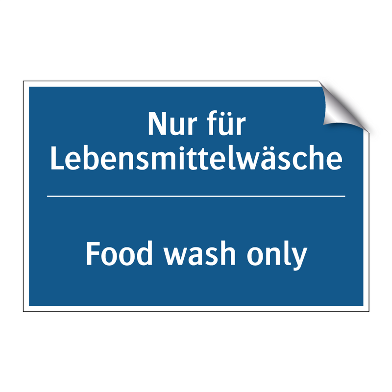 Nur für Lebensmittelwäsche - Food wash only