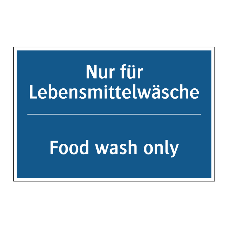 Nur für Lebensmittelwäsche - Food wash only